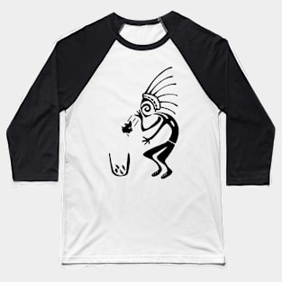 Kokopelli trash black Baseball T-Shirt